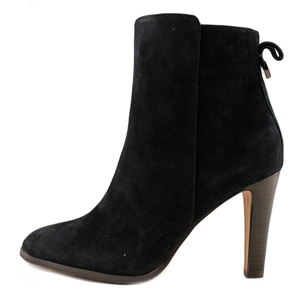 Coach Jemma Black Suede Pointed Toe Ankle Booties Stiletto Heel A01644 8.5
